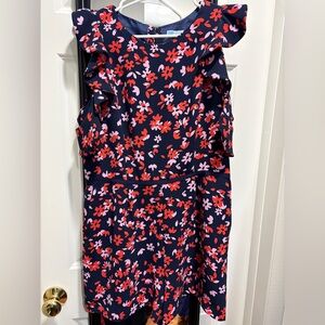 Floral Ruffle Sleeve Romper